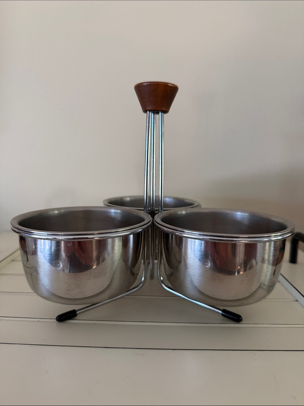 vintage Mid-Century Modern (MCM) "Store 'n Server" condiment caddy set by Foley